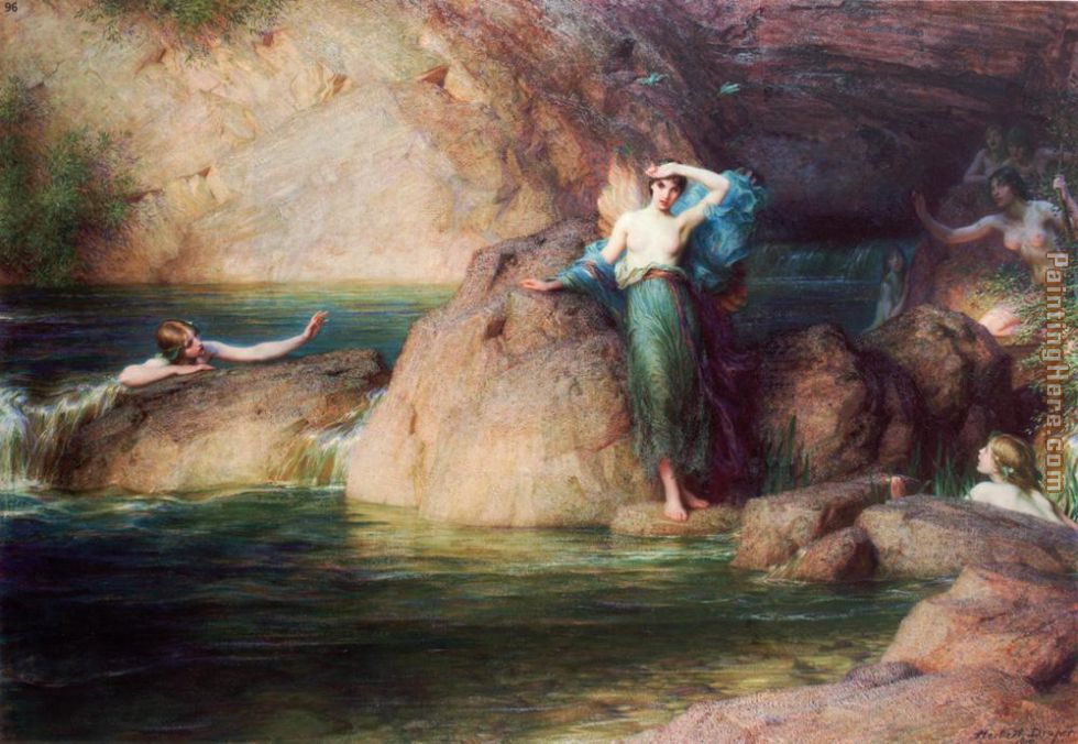 Halcyone painting - Herbert James Draper Halcyone art painting